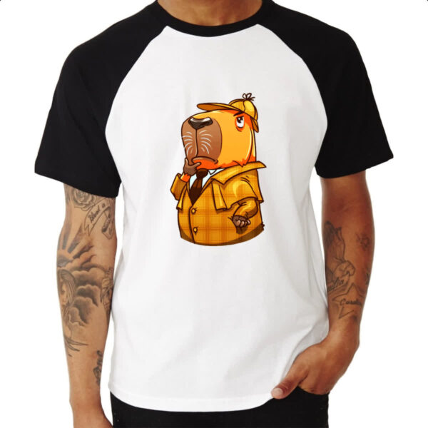 Camiseta Raglan Capivara Holmes - Imagem 3