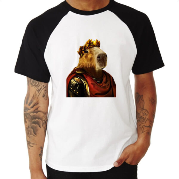 Camiseta Raglan Capivara imperador - Imagem 3