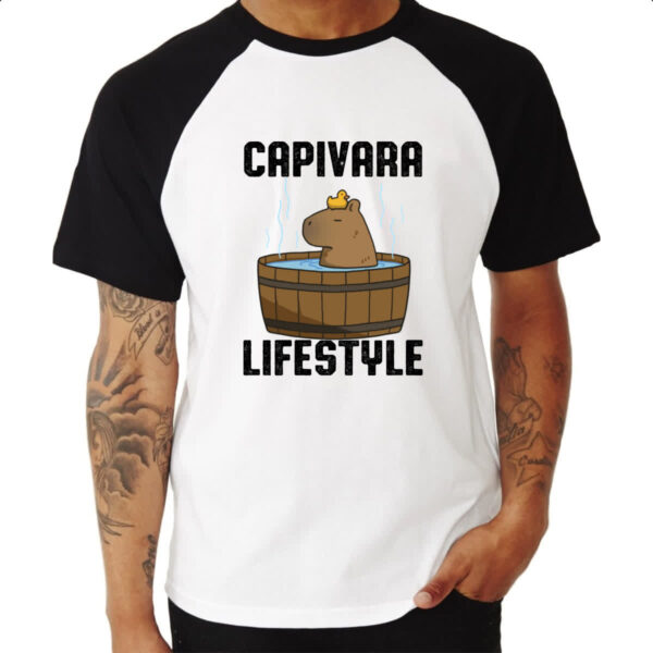 Camiseta Raglan Capivara lifestyle - Imagem 3