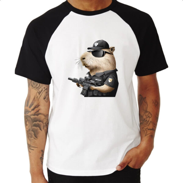 Camiseta Raglan Capivara SWAT - Imagem 3