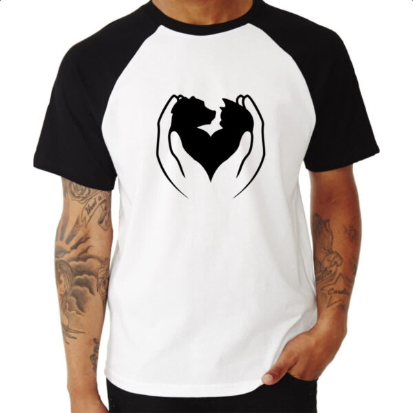 Camiseta Raglan Adocao Pet carinho - Imagem 3