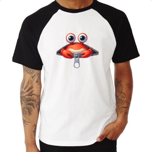 Camiseta Raglan Caranguejo no ziper - Imagem 3