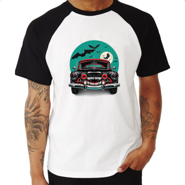 Camiseta Raglan Carro monstro - Imagem 3