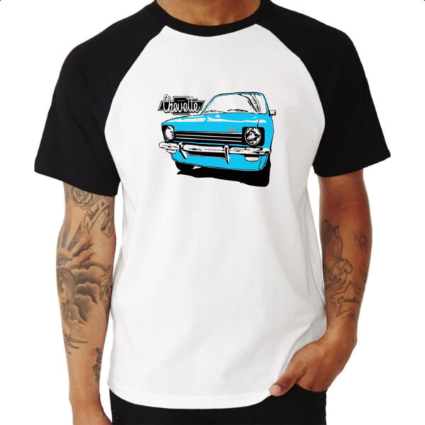 Camiseta Raglan Chevette Azul primeira geracao - Imagem 3
