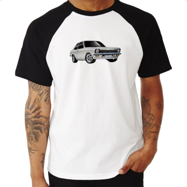 Camiseta Raglan Chevette Tubarao Branco - Imagem 3