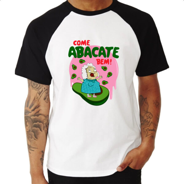 Camiseta Raglan Come abacate bem - Imagem 3