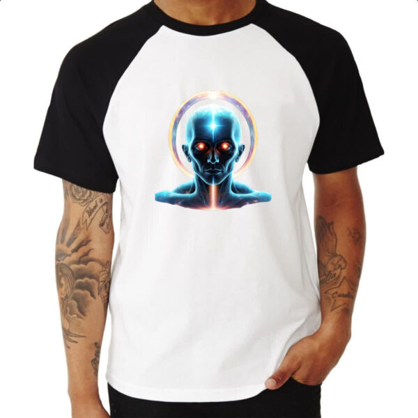 Camiseta Raglan Conciencia cosmica - Imagem 3