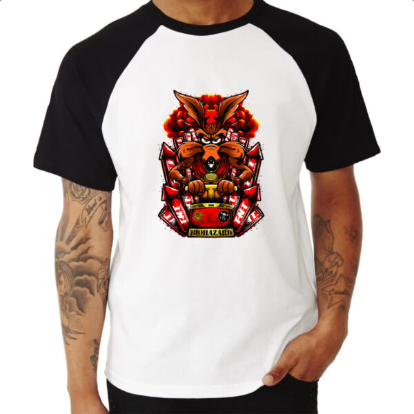 Camiseta Raglan Coyote Biohazard - Imagem 3