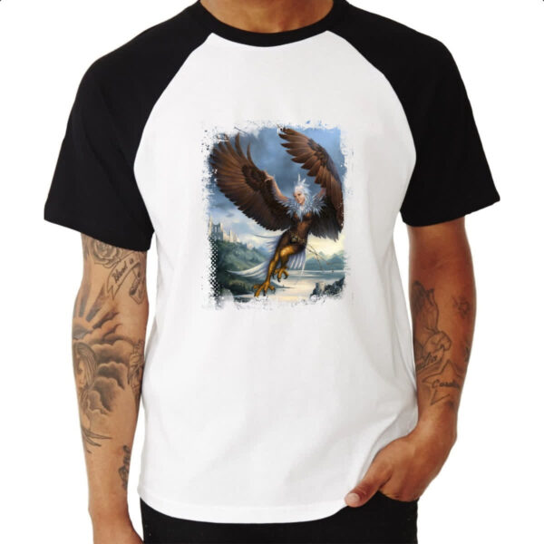 Camiseta Raglan Criatura Mitologica Harpia 01 - Imagem 3