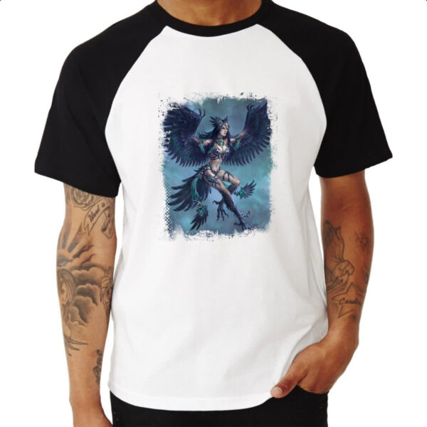 Camiseta Raglan Criatura Mitologica Harpia 02 - Imagem 3