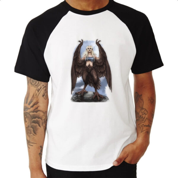 Camiseta Raglan Criatura Mitologica Harpia 03 - Imagem 3