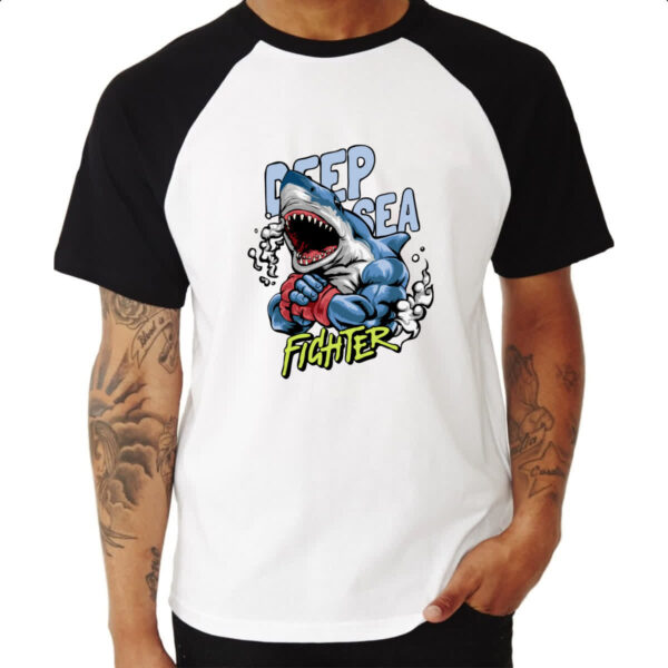Camiseta Raglan Deep sea fighter - Imagem 3