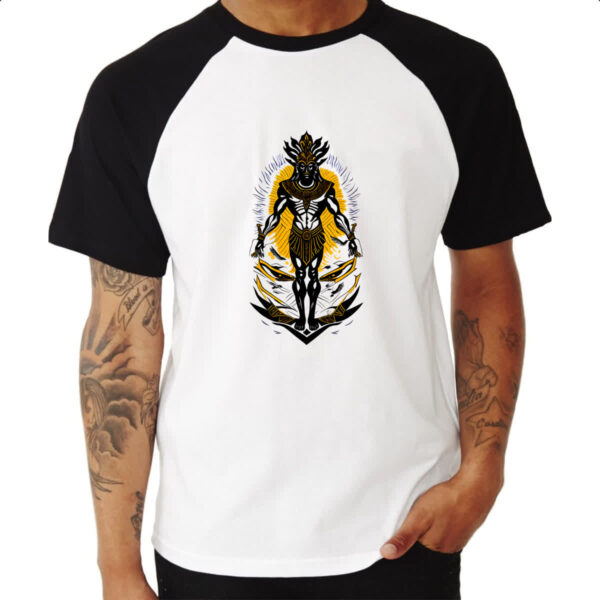 Camiseta Raglan Deus Mitologia Asteca - Imagem 3