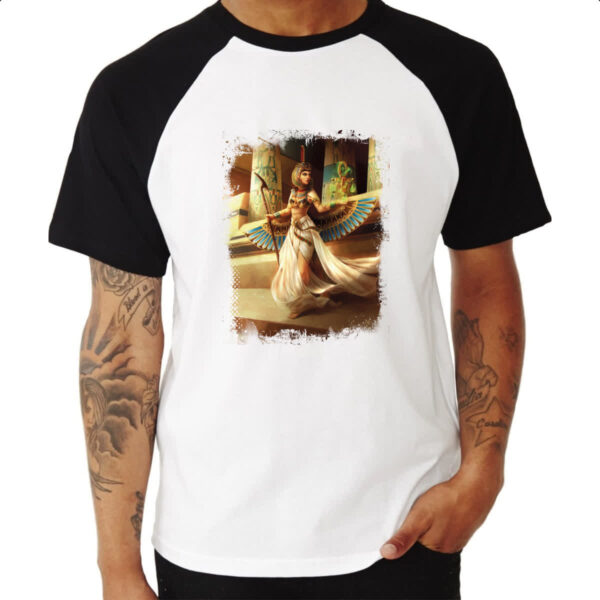 Camiseta Raglan Deusa Isis Ilustracao - Imagem 3