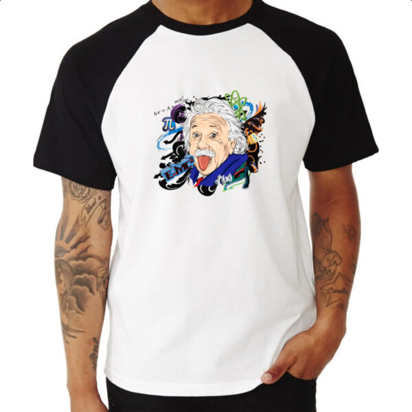 Camiseta Raglan Albert Einstein - E=MC2 - Imagem 3