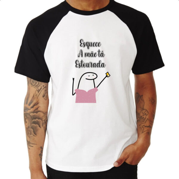 Camiseta Raglan Dia das maes Flork Esquece estou estourada - Imagem 3