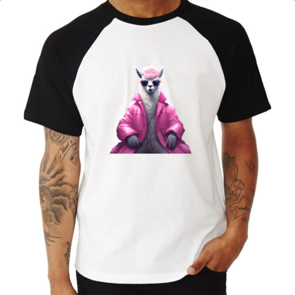 Camiseta Raglan Diva lhama - Imagem 3
