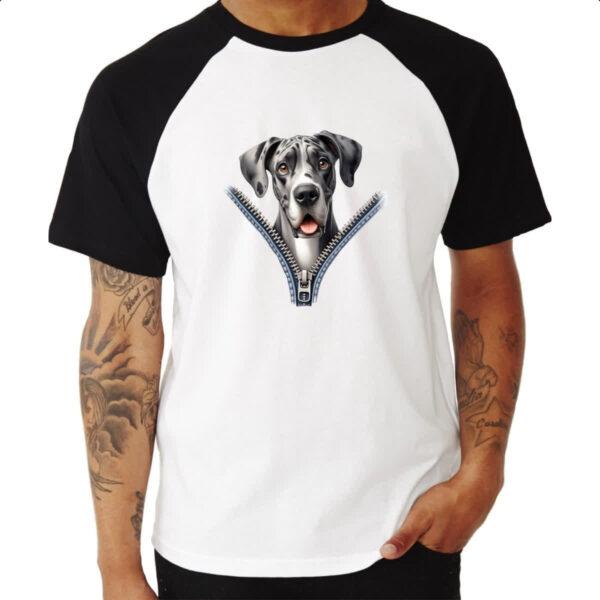 Camiseta Raglan Dog Alemao no Ziper - Imagem 3