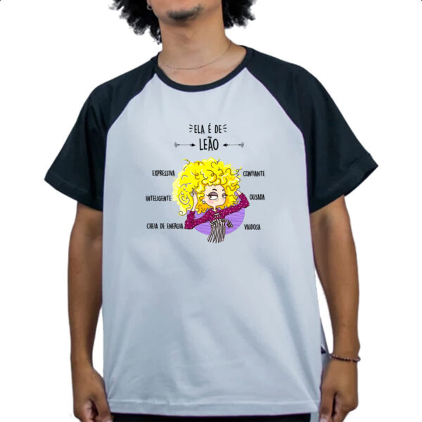 Camiseta Raglan Ela e de Leao - Imagem 4