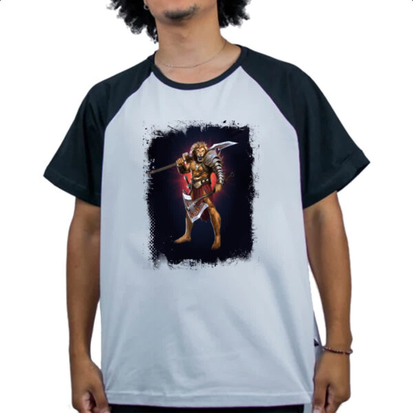 Camiseta Raglan Empires and Puzzles Heroi Aruna - Imagem 4