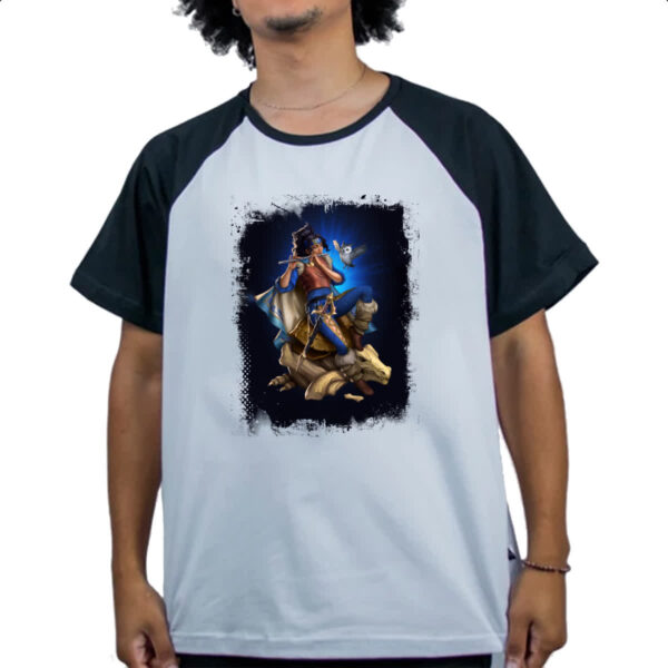 Camiseta Raglan Empires and Puzzles Heroi Dawn - Imagem 4