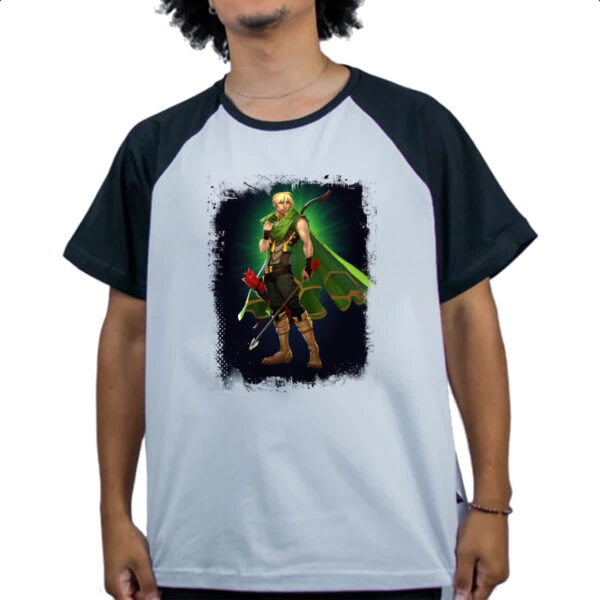Camiseta Raglan Empires and Puzzles Heroi Gregorion - Imagem 4