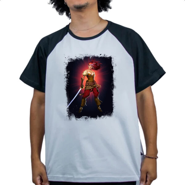 Camiseta Raglan Empires and Puzzles Heroi Marjana - Imagem 4