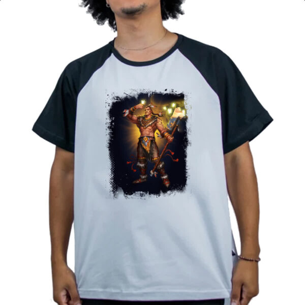 Camiseta Raglan Empires and Puzzles Heroi Motega - Imagem 4