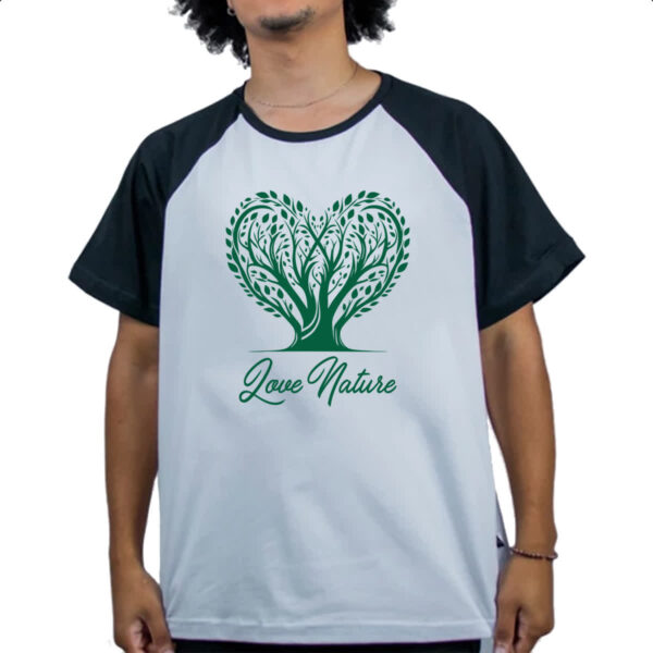 Camiseta Raglan Amo a natureza - Imagem 4