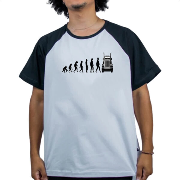 Camiseta Raglan Evolucao Caminhoneiro - Imagem 4