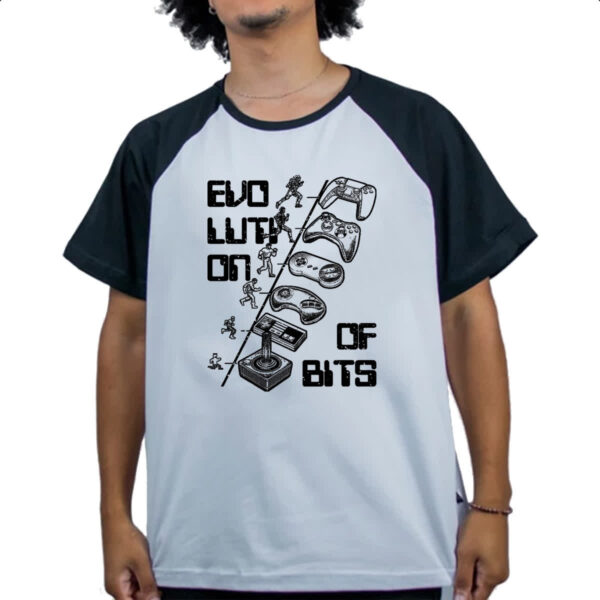 Camiseta Raglan Evolucao dos Bits - Imagem 4