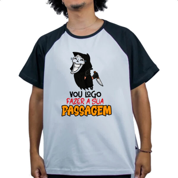 Camiseta Raglan Amostradinho vou fazer sua passagem - Imagem 4