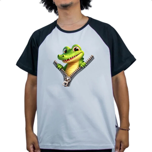 Camiseta Raglan Jacare no ziper - Imagem 4