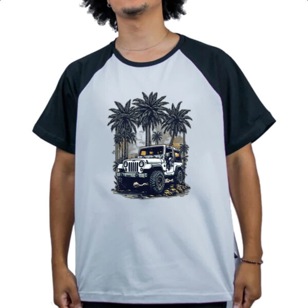 Camiseta Raglan Jeep orffroad 4x4 sunset - Imagem 4
