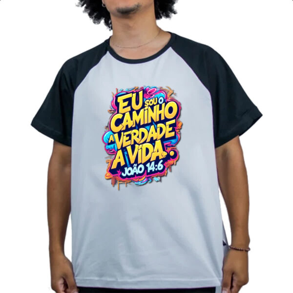 Camiseta Raglan Jesus Joao 14-6 - Imagem 4