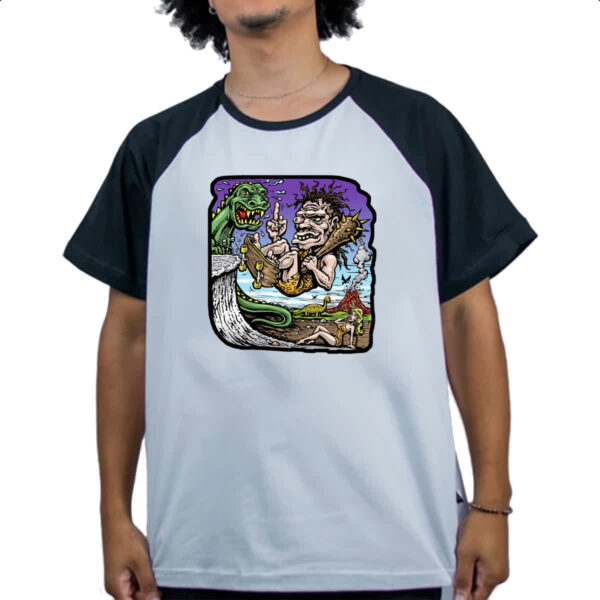 Camiseta Raglan Jurassic Skate - Imagem 4