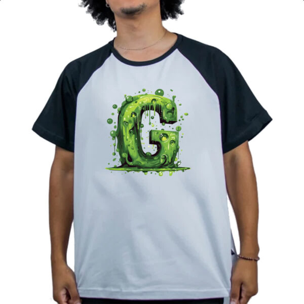 Camiseta Raglan Zumbi Alfabeto Letra G - Imagem 4