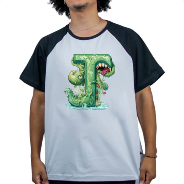 Camiseta Raglan Zumbi Alfabeto Letra J - Imagem 4