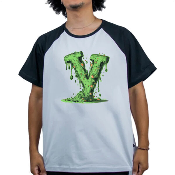 Camiseta Raglan Zumbi Alfabeto Letra Y - Imagem 4