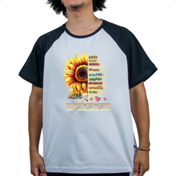 Camiseta Raglan Fe poder invisivel - Imagem 4