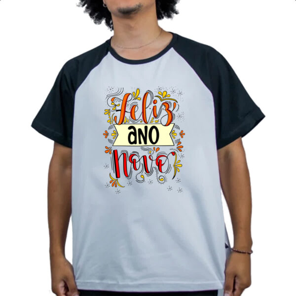 Camiseta Raglan Feliz ano novo - Imagem 4