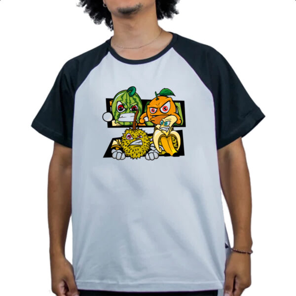 Camiseta Raglan Frutas raivosas - Imagem 4
