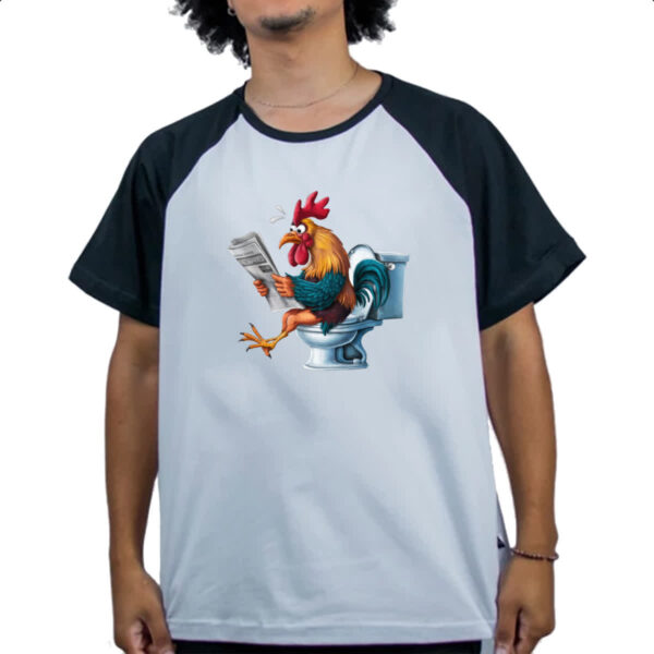 Camiseta Raglan Galo na sala de forca - Imagem 4