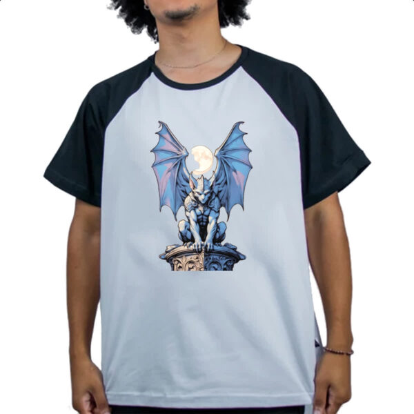 Camiseta Raglan Gargula azulzinho - Imagem 4