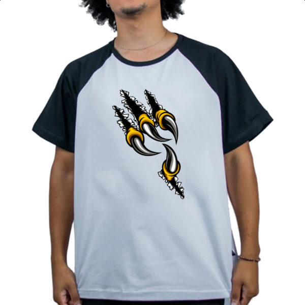 Camiseta Raglan Garras de aguia rasgando - Imagem 4