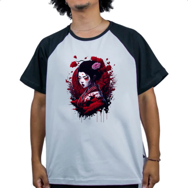 Camiseta Raglan Geisha dark magic splash - Imagem 4