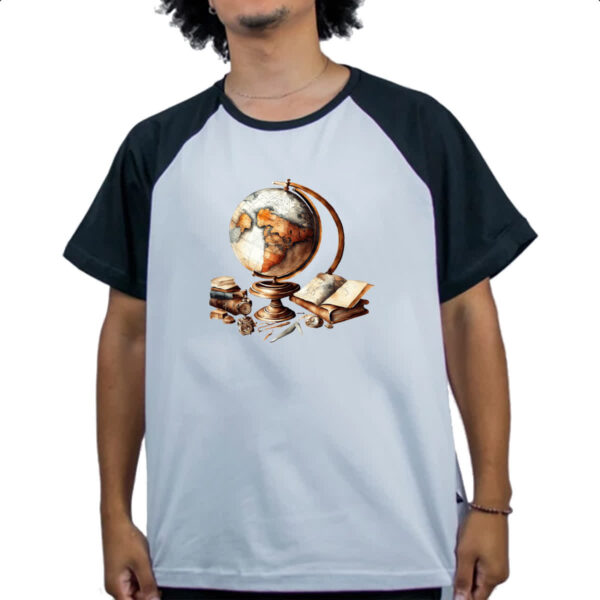 Camiseta Raglan Globo antigo vintage - Imagem 4