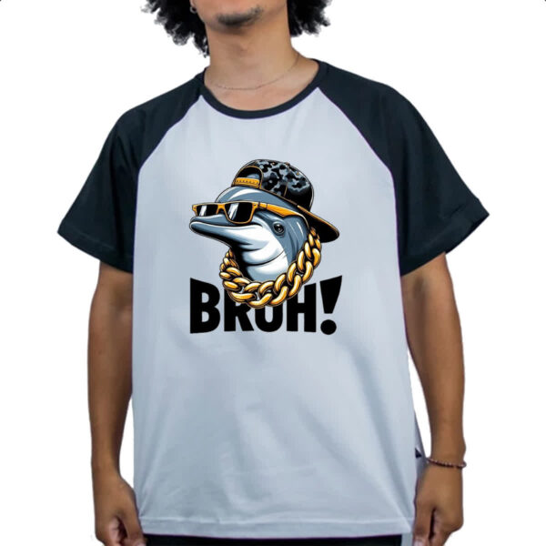 Camiseta Raglan Golfinho MC - Imagem 4