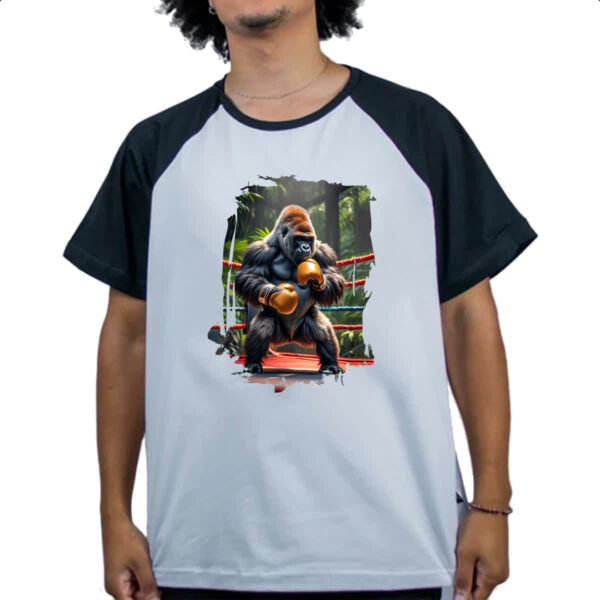Camiseta Raglan Gorila pugilista - Imagem 4