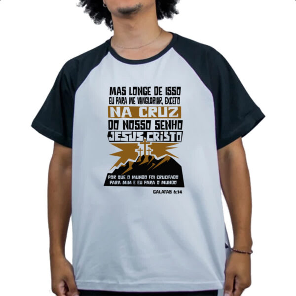 Camiseta Raglan Gospel Galatas 6.14 - Imagem 4